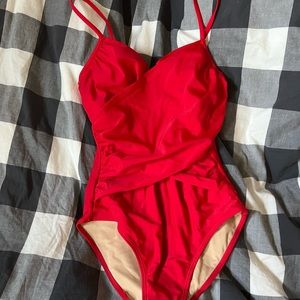 Old Navy- red tummy control one piece swimsuit- NWT